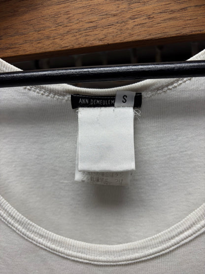 SS2003 Ann Demeulemeester ‘Sin’ White Ribbed Cotton Tank Top