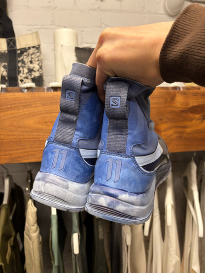 Boris Bidjan Saberi x Salomon ‘Bamba 2’ Dyed Blue High Top Sneakers