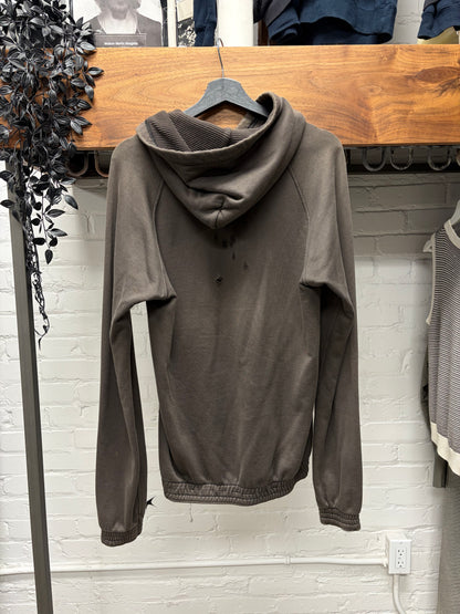 OG Number (N)ine ‘School of Visual Comedy’ Shotgun Distressed Brown Thermal Hoodie