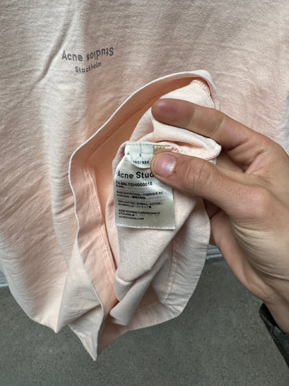Acne Studios ‘Stockholm Logo’ Faded Pink Jersey Cotton T-Shirt