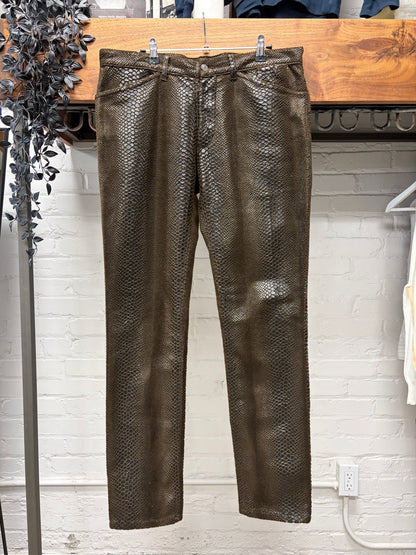 AW2008 Maison Martin Margiela Snakeskin Appliqué Denim