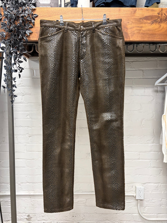 AW2008 Maison Martin Margiela Snakeskin Appliqué Denim