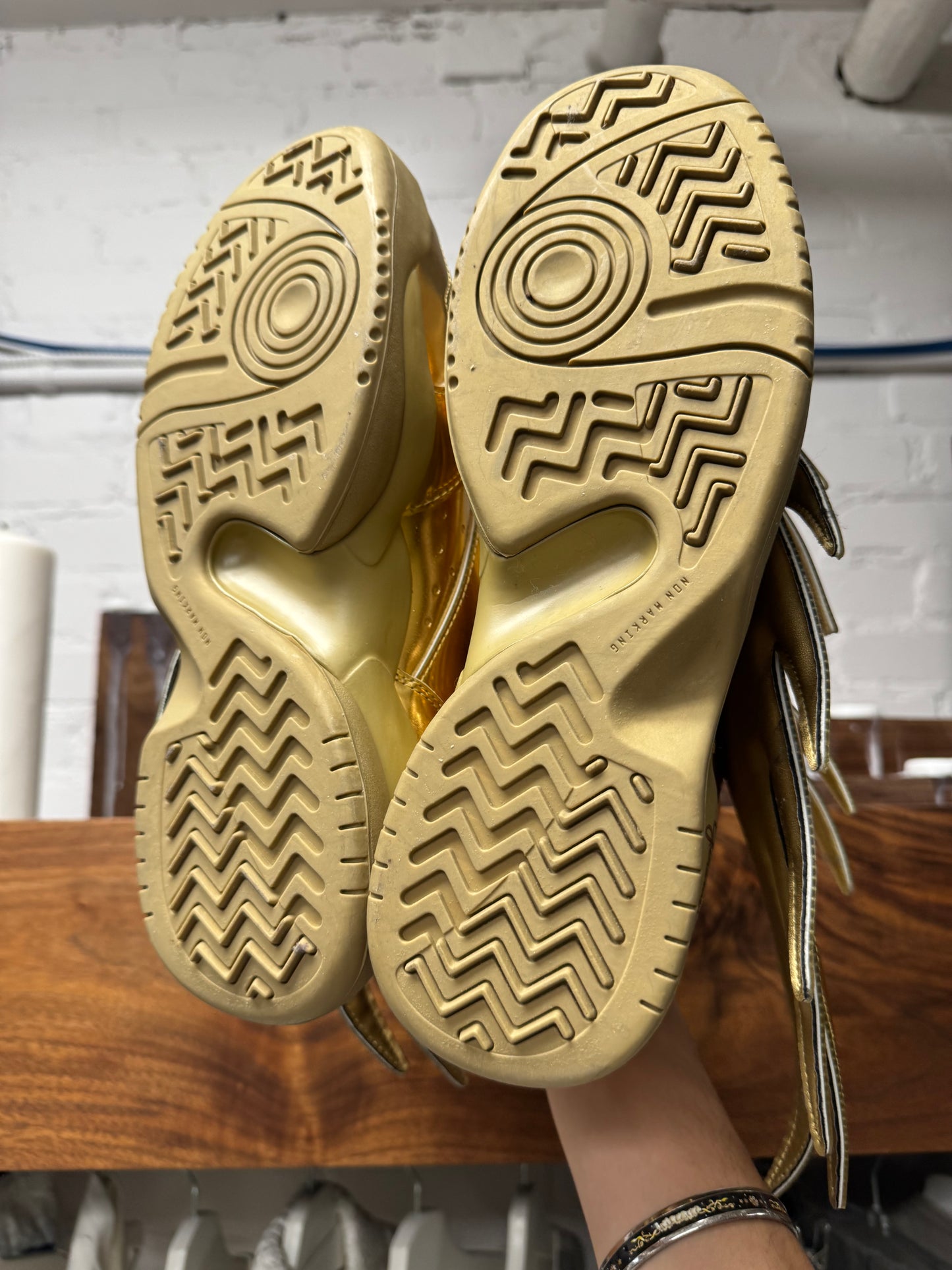 Jeremy Scott x Adidas Wings 3.0 ‘Gold Foil’ High Top Sneakers