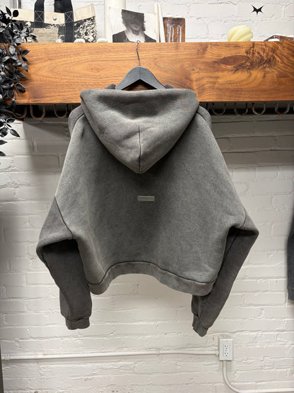 Acne Studios ‘Patch Logo’ Organic Cotton Cropped Pullover Hoodie