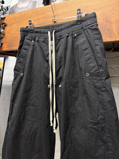 SS2024 Rick Owens ‘Lido’ Black ‘Bela’ Wide Leg Drawstring Pants