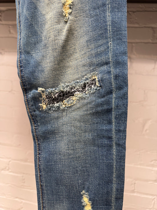 Number (N)ine Distressed Blue Skinny Jeans
