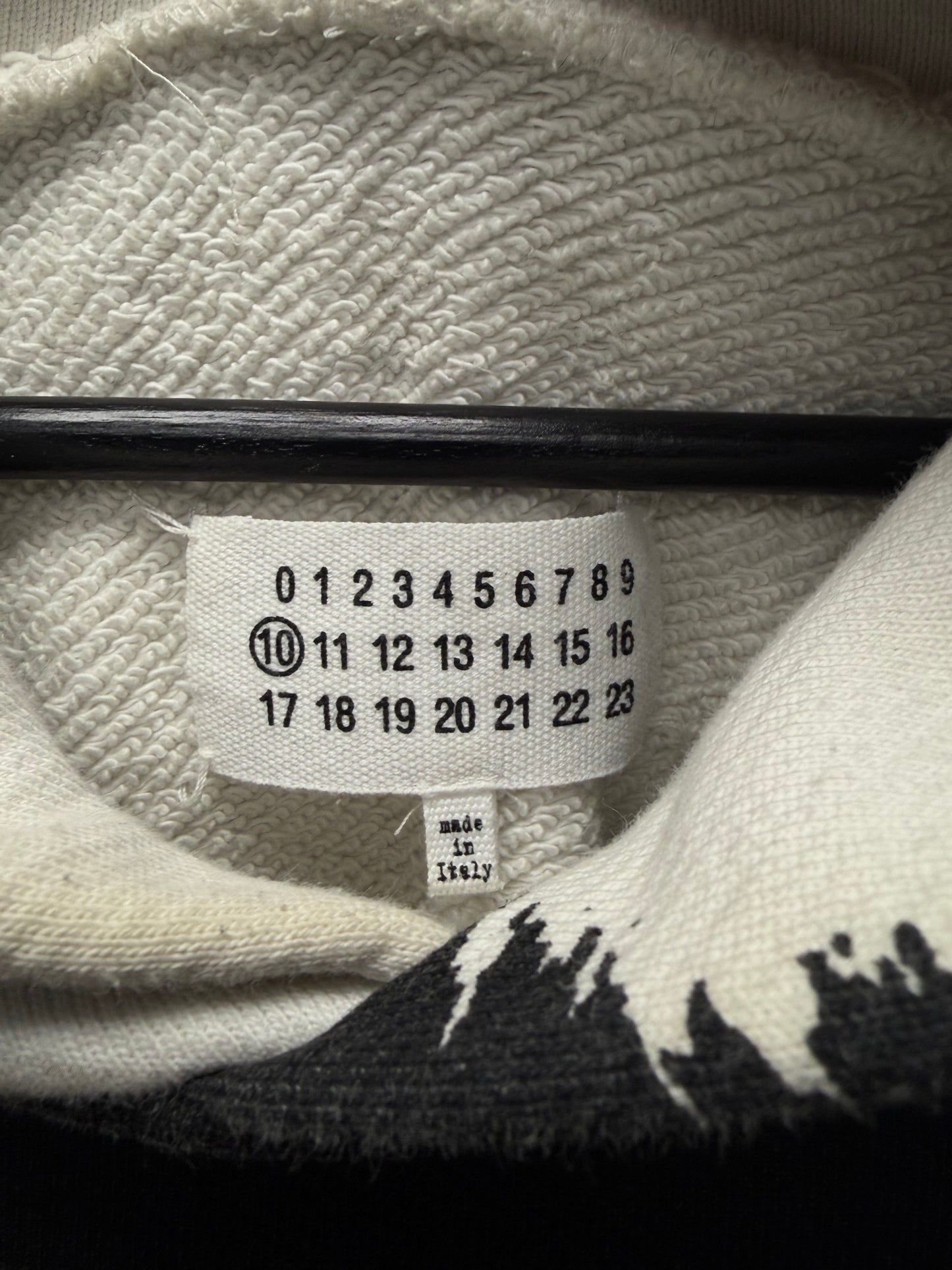 SS2020 Maison Margiela ‘Paint Logo’ Black/White Hoodie