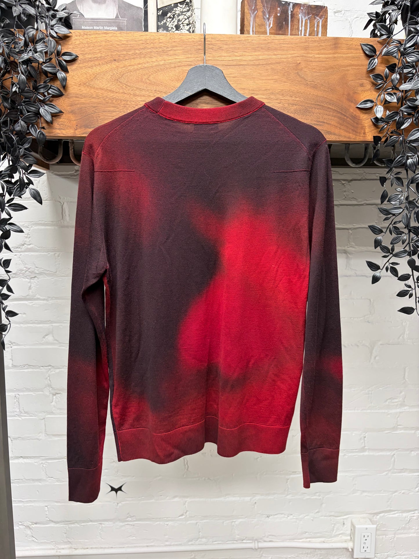 Dior Homme Virgin Wool Lightweight ‘Bee Logo’ Embroidered Knit Sweater