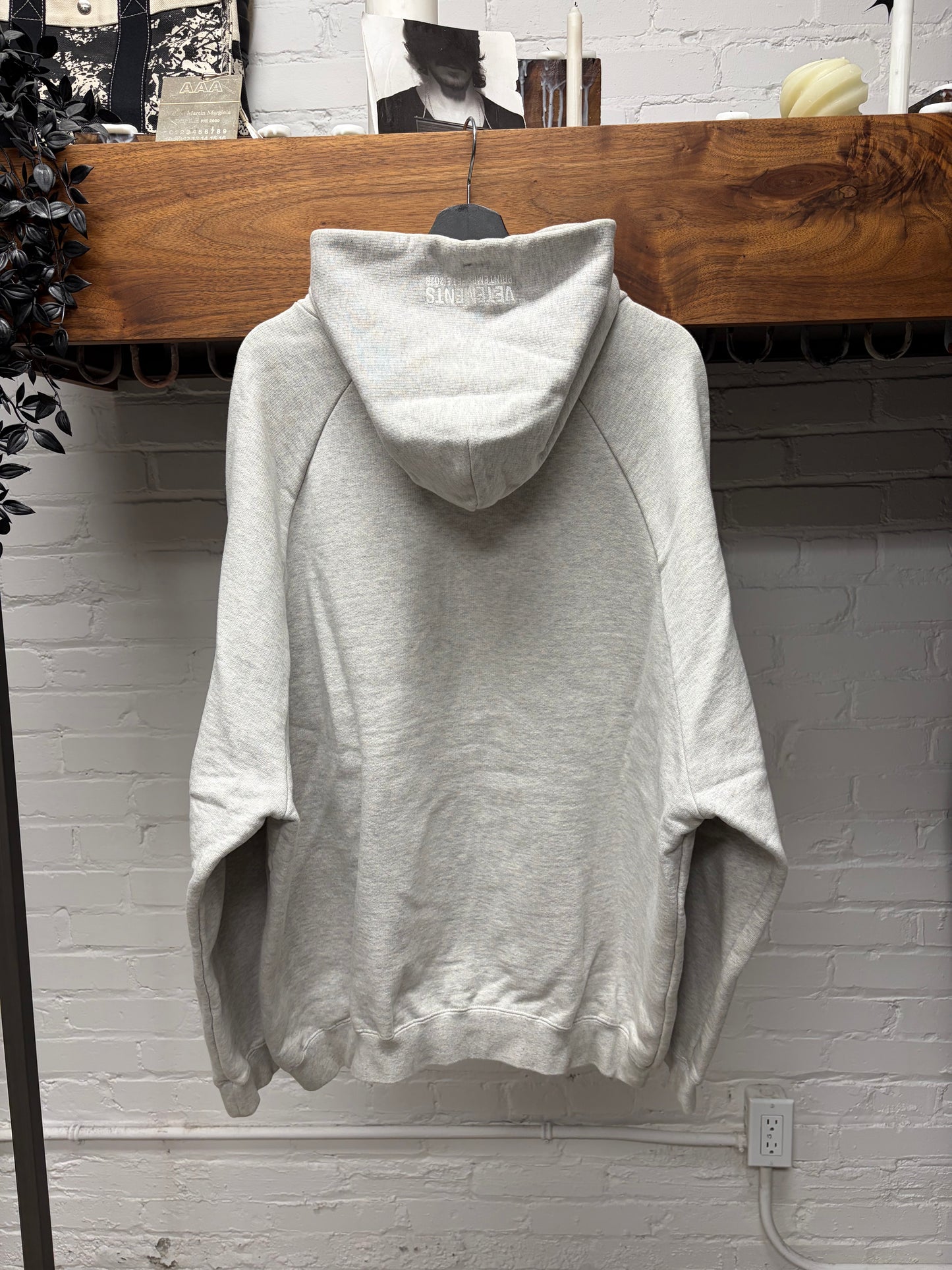 SS2018 Vetements x Tommy Hilfiger ‘Flag Logo’ Grey Pullover Hoodie