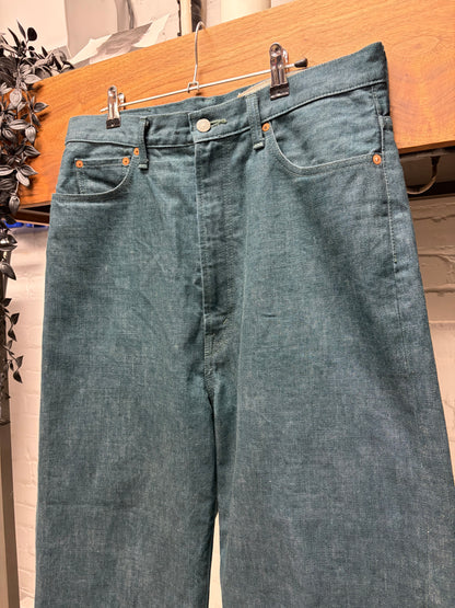 Kapital ‘No.4’ Plant Dyed ‘5P Monkey TH’ Straight Leg Denim