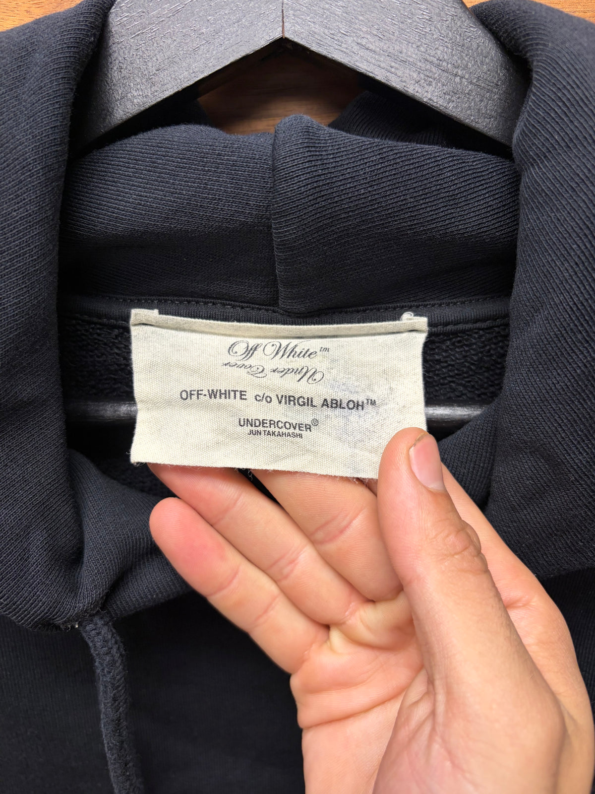 2019 Undercover x Off White ‘Skeleton RVRS’ Black/Red Graphic Hoodie