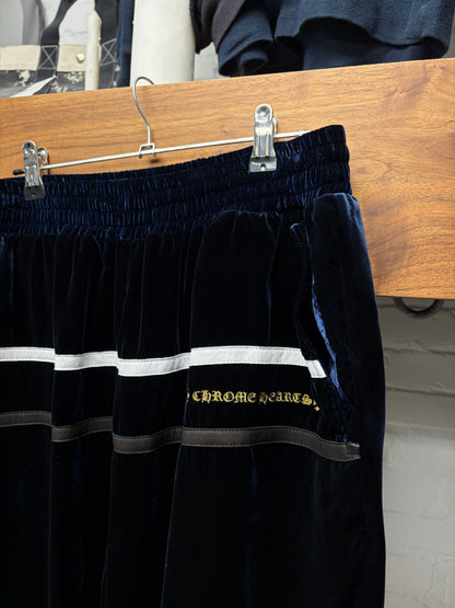 Chrome Hearts Velour/Leather Tracksuit Pants