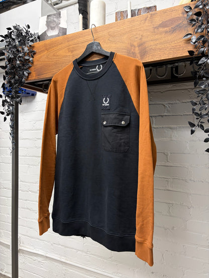 Raf Simons x Fred Perry Raglan Sleeve ‘Patch Logo’ Long Sleeve Shirt