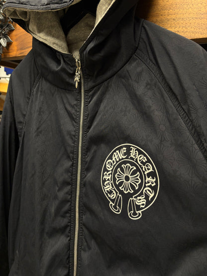 Chrome Hearts Reversible Jacquard Nylon/Raglan Hooded Zip-Up Jacket