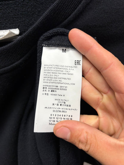 2017 Maison Margiela ‘Raw Hem’ Black Cotton Sweatshirt