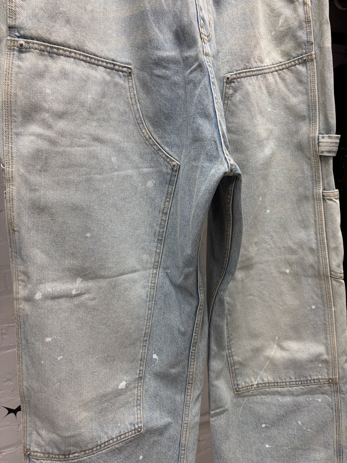 Project G/R Reversible ‘Backwards’ Light Wash Blue Carpenter Double Knee Denim