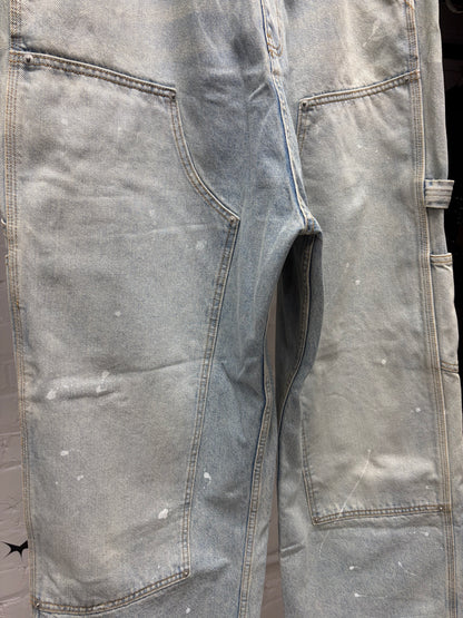 Project G/R Reversible ‘Backwards’ Light Wash Blue Carpenter Double Knee Denim