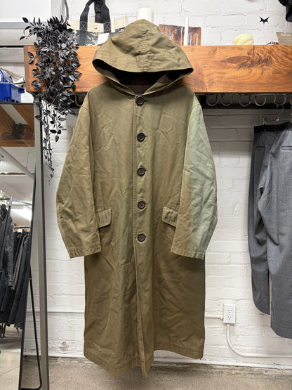 Vintage Yohji Yamamoto ‘Y’s for Men’ Sun Faded Olive Green Hooded Parka