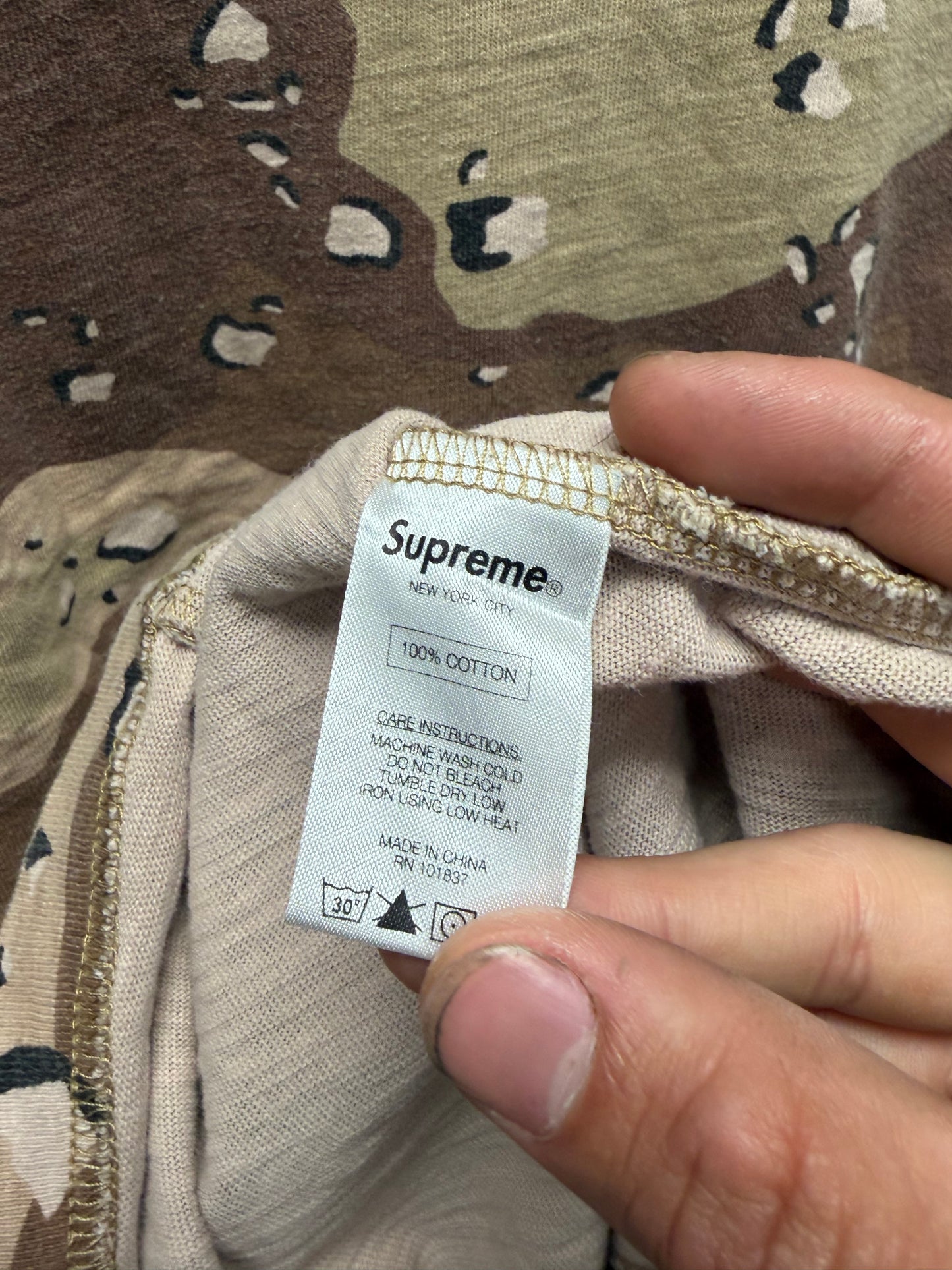 SS2017 Supreme Desert Camouflage Mini Box Logo Short Sleeve T-Shirt