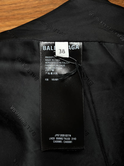 SS2021 Balenciaga Oversized ‘Shoulder-Pad’ Wool/Tweed Distressed Overcoat