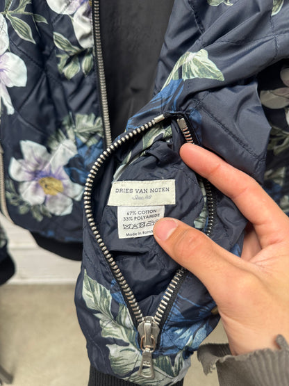 Dries Van Noten Reversible Black/Floral Bomber Jacket