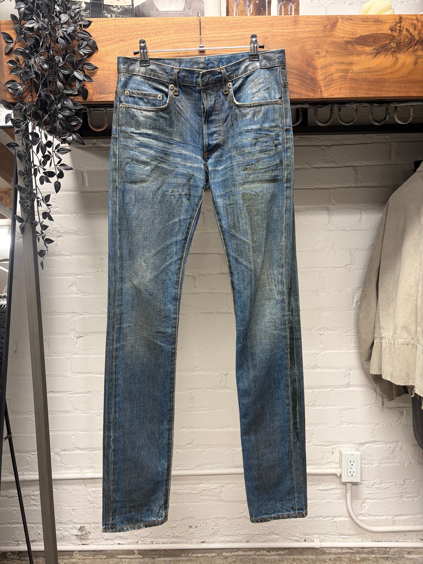 AW2007 Dior Homme by Hedi Slimane ‘Luster’ Navigate Waxed Blue Denim