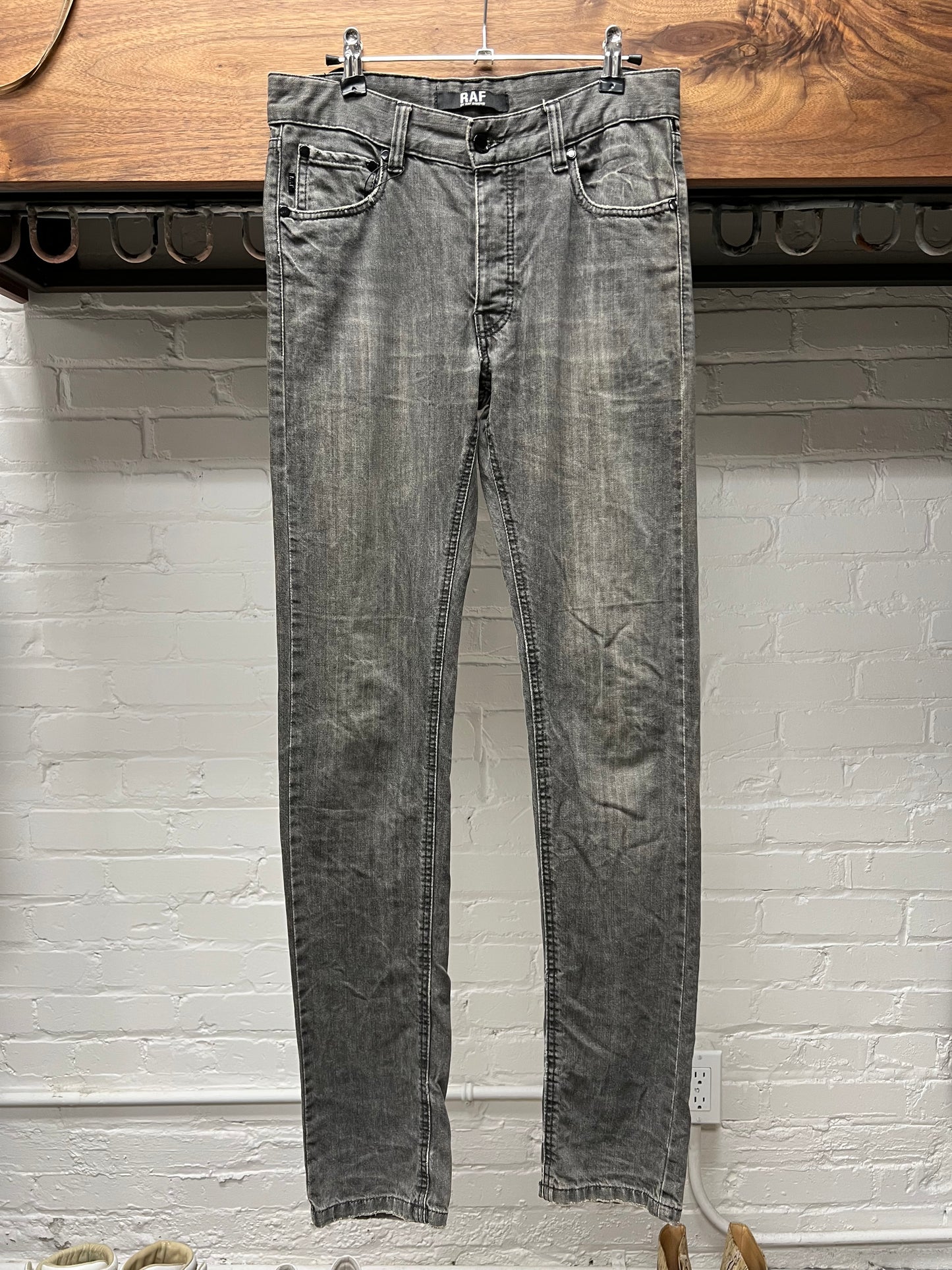 Raf by Raf Simons Grey Wash Slim/Skinny Denim