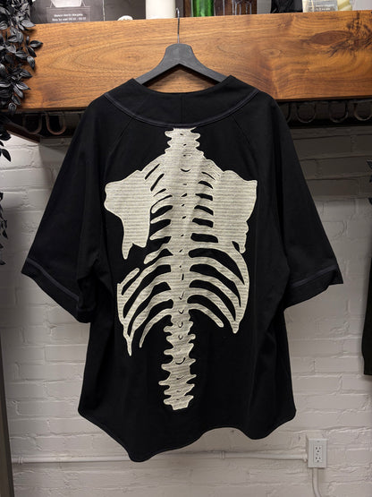 Kapital Kountry ‘16/-‘ Dense Black Bone Baseball Jersey