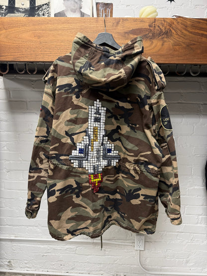 AW2015 Saint Laurent by Hedi Slimane ‘Rocket Ship’ Patched Military Jacket