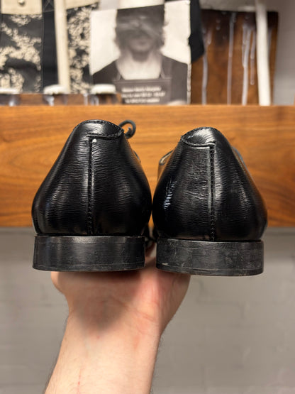 Burberry Wingtip Polished Black Leather Dress Shoes