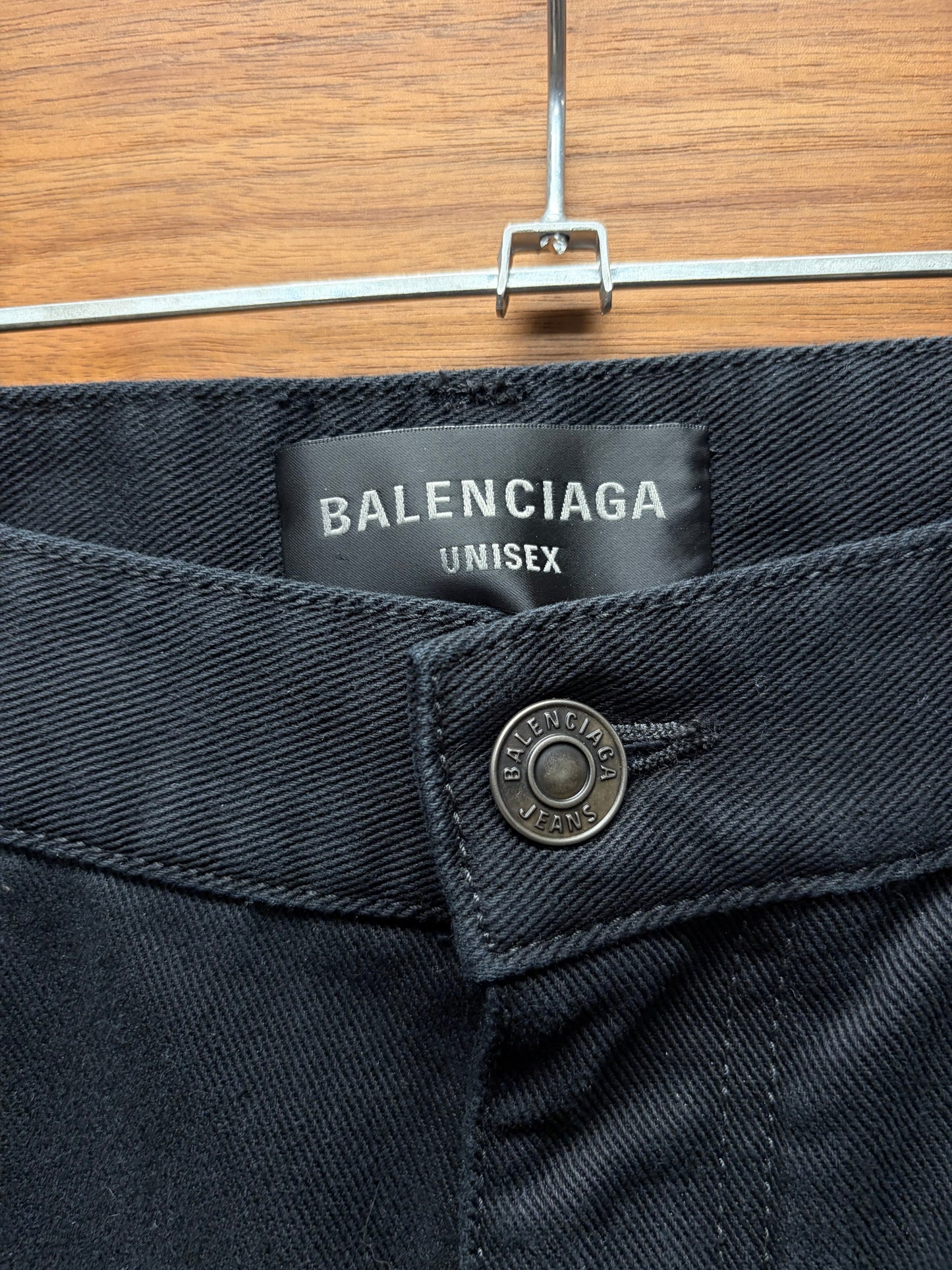 2024 Balenciaga ‘Flat Black’ Flared Cut Denim