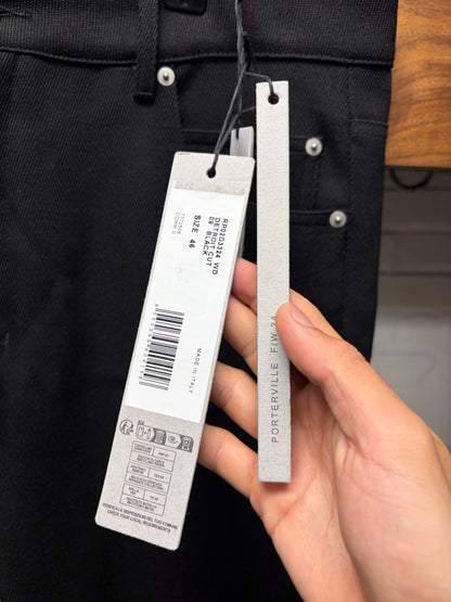 AW2024 Rick Owens ‘Porterville’ Black Detroit Cut Denim