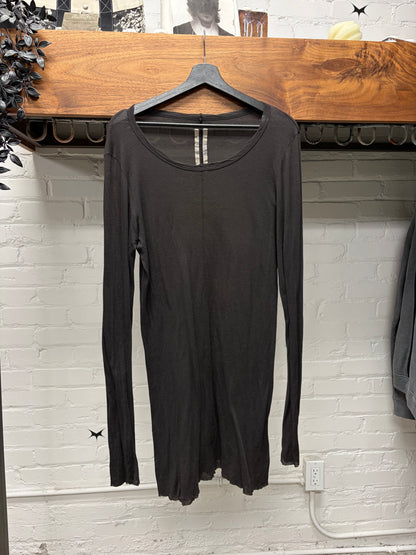 AW2014 Rick Owens ‘Moody’ Black Semi-Sheer Long Sleeve Shirt