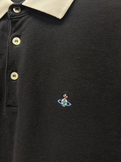 Vivienne Westwood ‘Orb Logo’ Black/White Cotton Polo