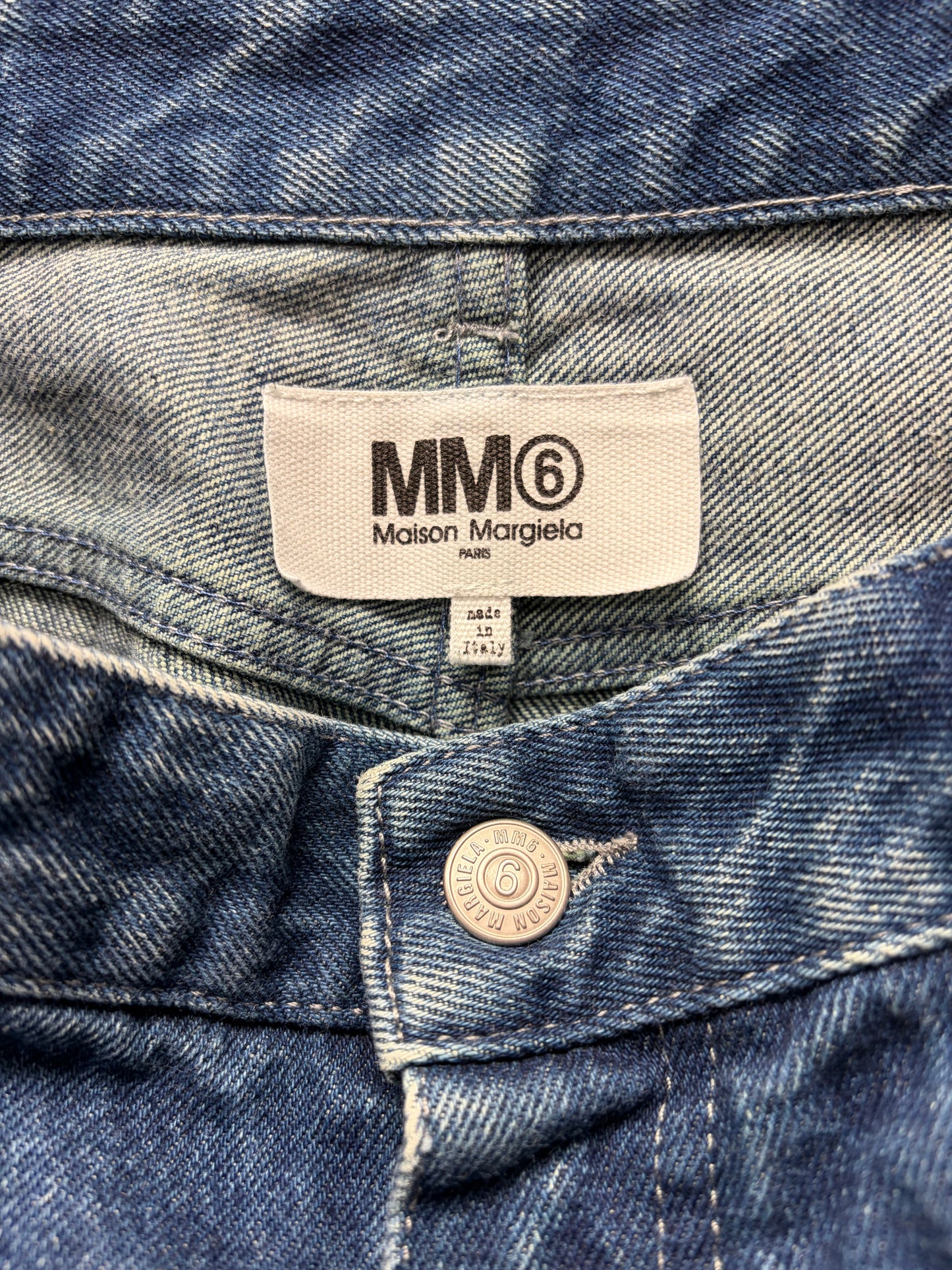 2021 Maison Margiela ‘Full Length Zip’ Blue Pleated Denim
