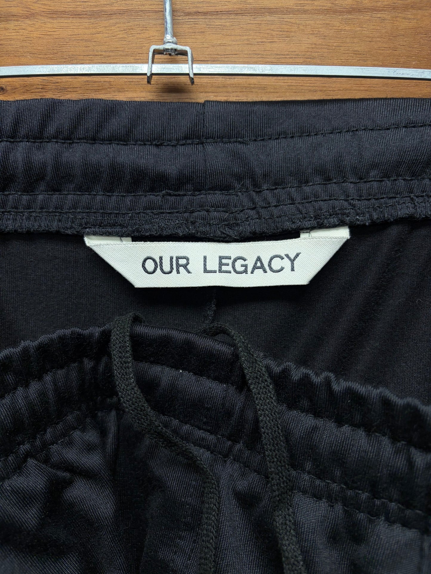 Our Legacy ‘24 Black Crib’ Black/Blue Side Stripe Track Pants