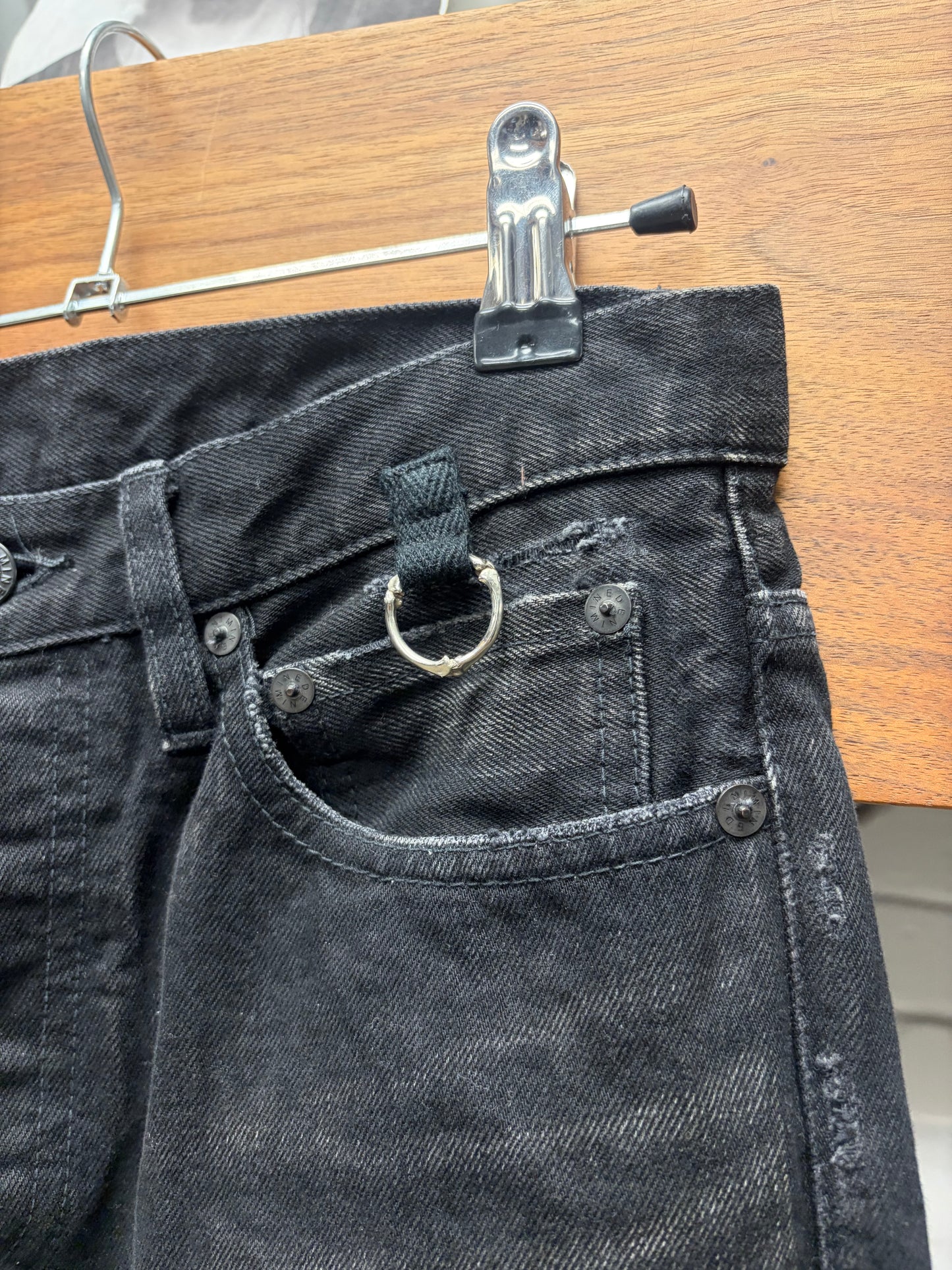Takahiro Miyashita the Soloist ‘Piercing’ Distressed Black Skinny Jeans