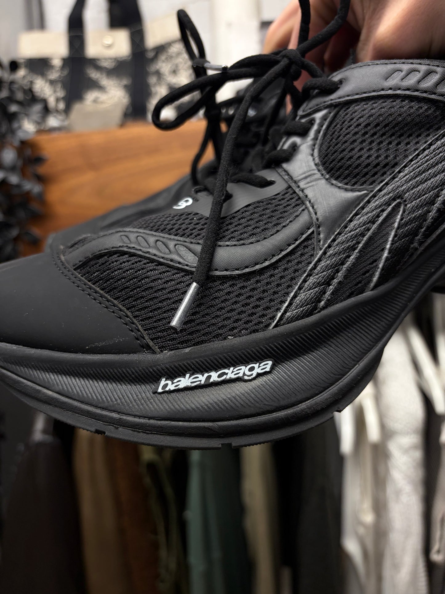 Balenciaga ‘Circuit’ Black Low Top Athletic Sneakers