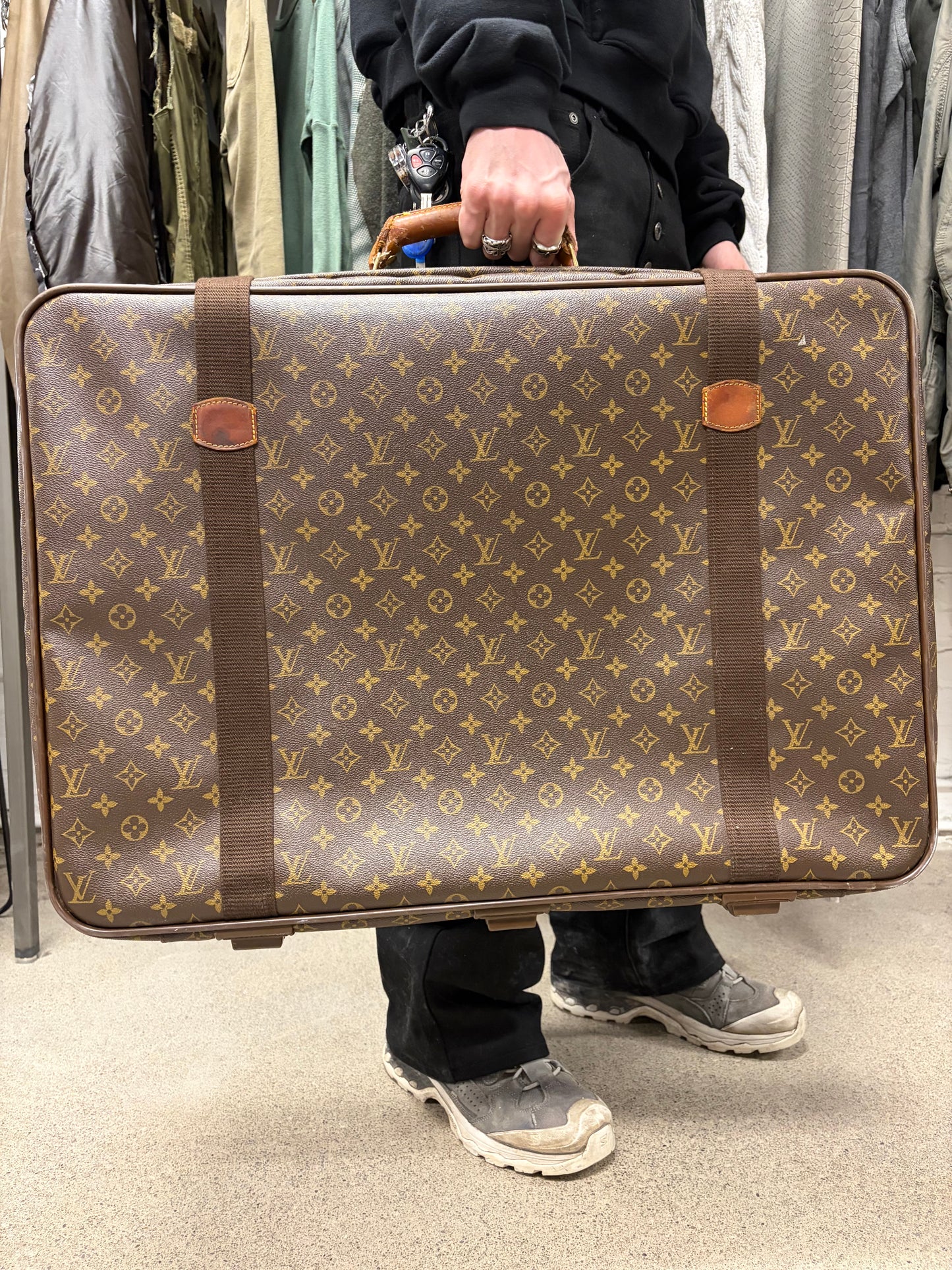 Louis Vuitton ‘Satellite 70’ Monogram Brown Suitcase