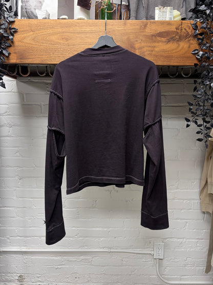 Helmut Lang ‘Vienna’ Layered Long Sleeve Top with Arm Cutouts