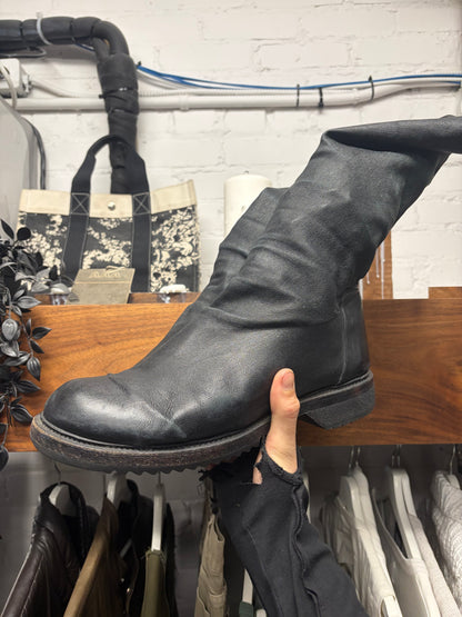2017 Rick Owens ‘Goodyear Sole’ Lambskin Leather Creeper Sock Boots