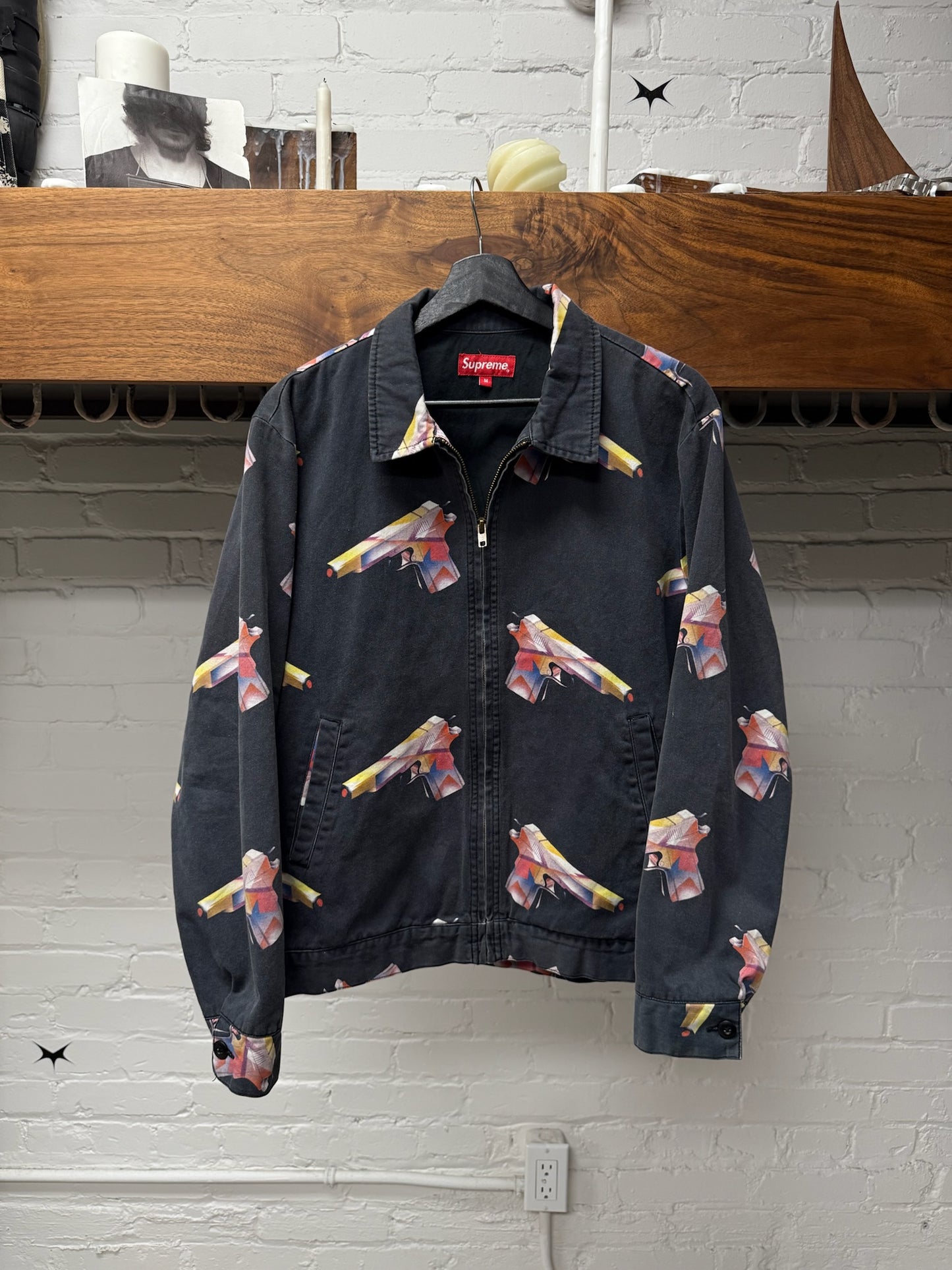 SS16 Supreme x Alessandra Mendini 3D Gun Print Work Jacket
