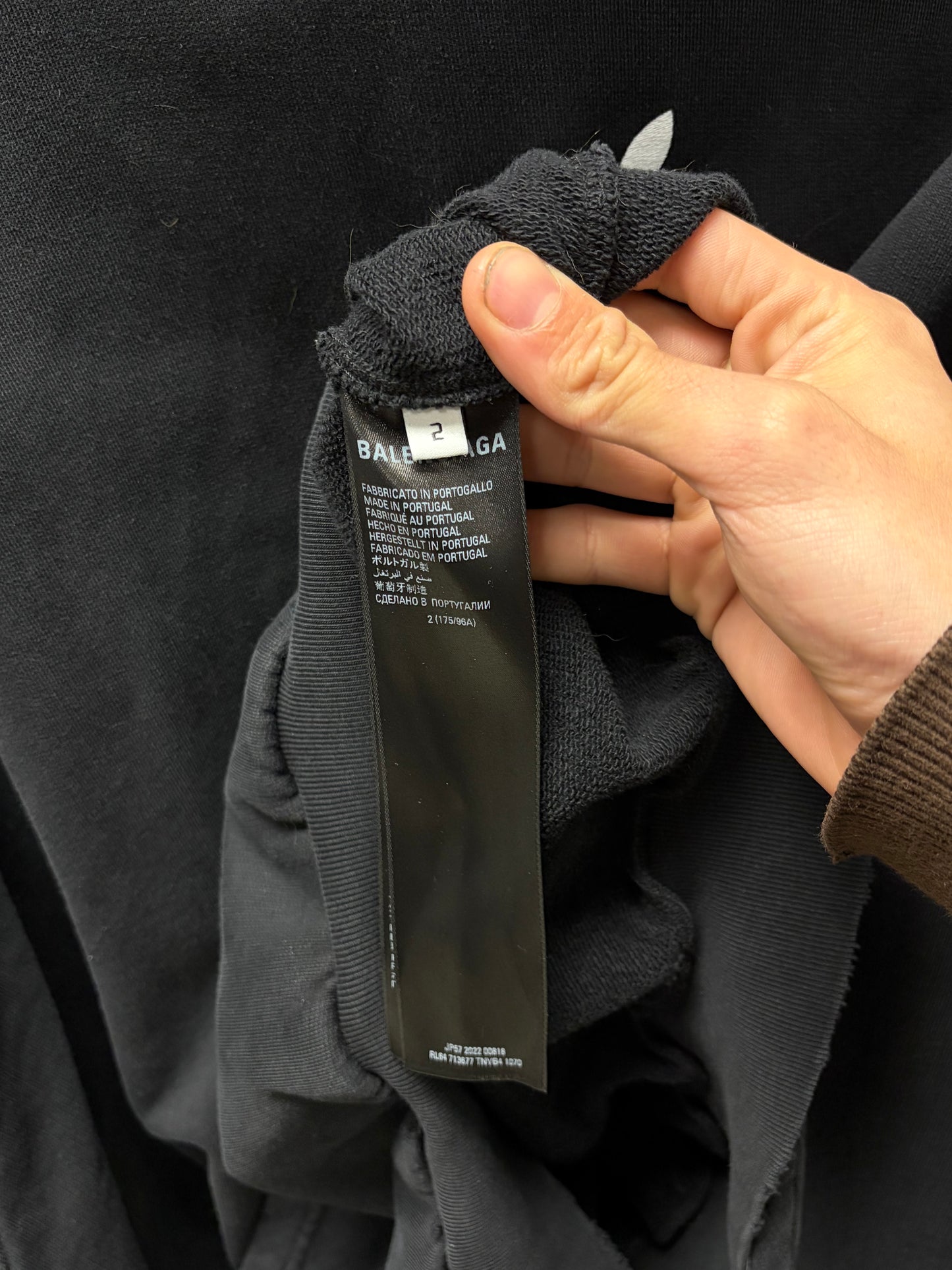 AW2022 Balenciaga ‘Be Different’ Oversized Black Pullover Hoodie