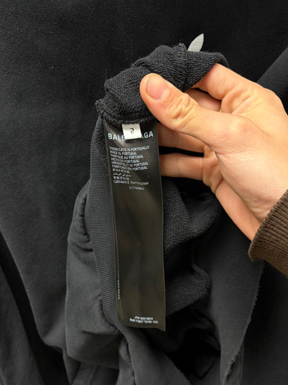 AW2022 Balenciaga ‘Be Different’ Oversized Black Pullover Hoodie