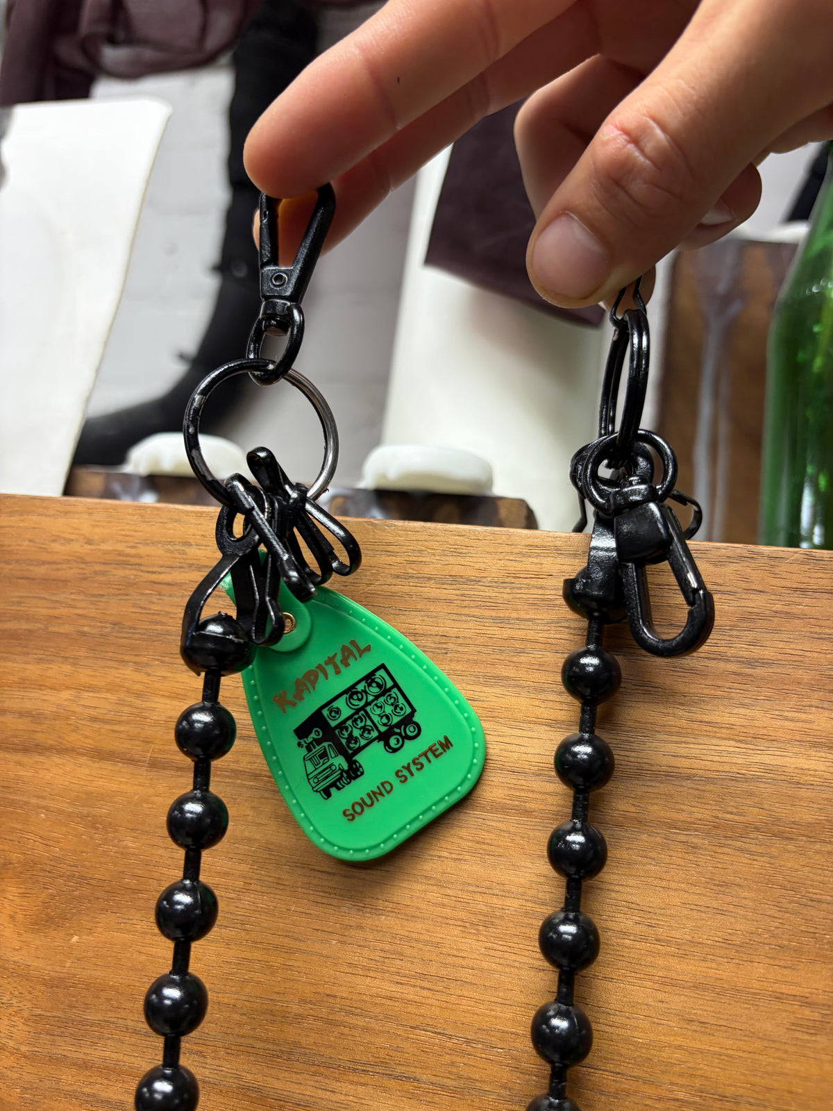 Kapital ‘Trucker’ Black Ball-Bead Wallet Chain