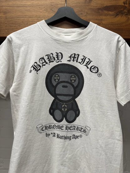 2009 Chrome Hearts x Bape ‘Baby Milo’ White Graphic T-Shirt