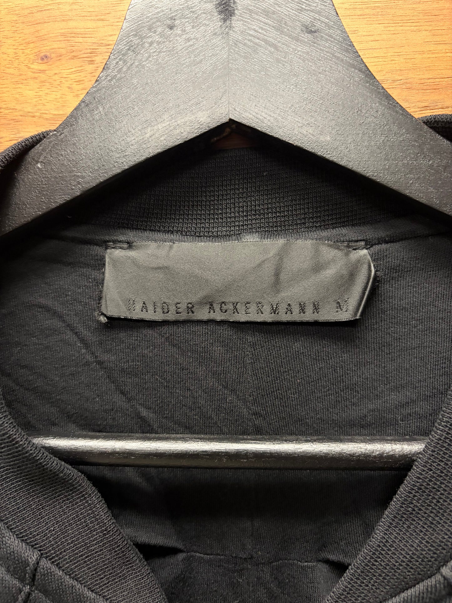 Haider Ackermann ‘Perth’ Washed Black Zip-Up Bomber Sweatshirt