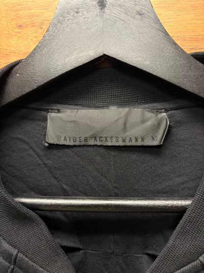 Haider Ackermann ‘Perth’ Washed Black Zip-Up Bomber Sweatshirt