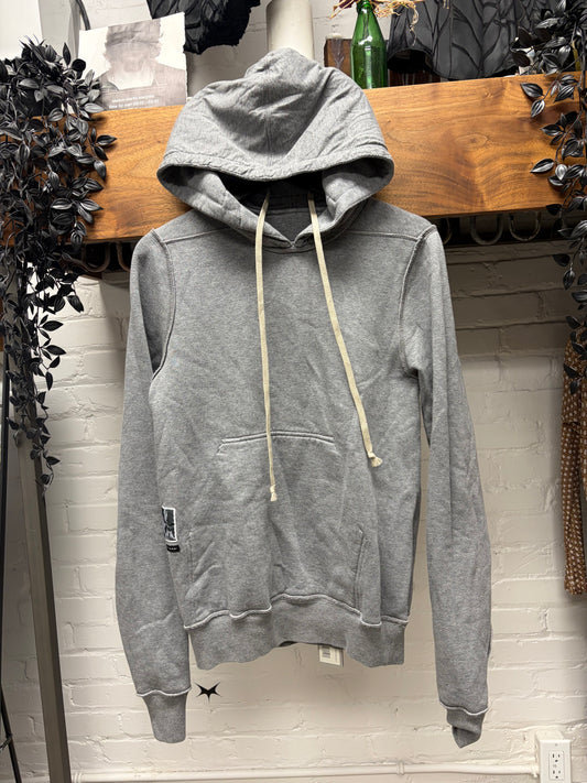 Rick Owens ‘Granbury’ Grey Melange Inside-Out Pullover Hoodie