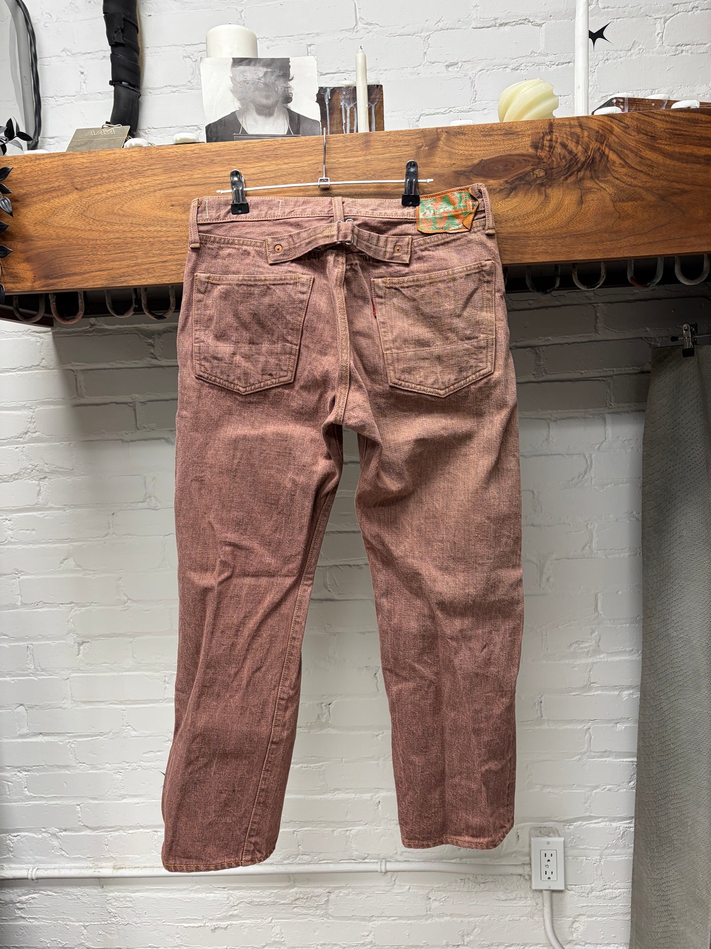 Kapital ‘Okayama Mitsu’ Factory Brown Color Buckle Back Denim